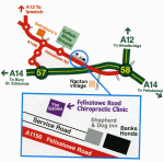 Felixstowe Road Chiropractic Clinic Map